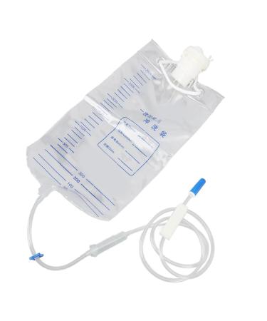 Enema Bag 3000 ml Silicone Enema Bag with Tube Foldable Compact Colon Cleansing Bag for Home Use