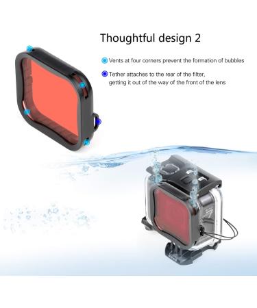 Soonsun 3 Pack Dive Filter for GoPro Hero 5 6 7 Black Super Suit - Red Light Red and Magenta Filters - Enhance Underwater Colors for Video and Photography - Buy Online on GoSupps.com