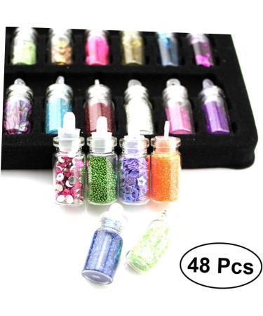 FRCOLOR 48 Nail Accessories Nail Art DIY Nail Decoration Nail Tool Nail Art DIY Nail Accessories Slime Mittel Assorted colours - Buy Online on GoSupps.com