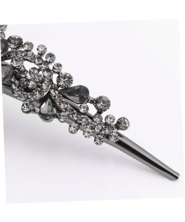 Beaupretty French Hair 1Pc Retro Large Rhinestone Metal Horn Clip Headdress Clip Clip Hair Accessories hair accessory for girls women's hair clips hair clips for alligator Bridal Hair Clip - Buy Online on GoSupps.com