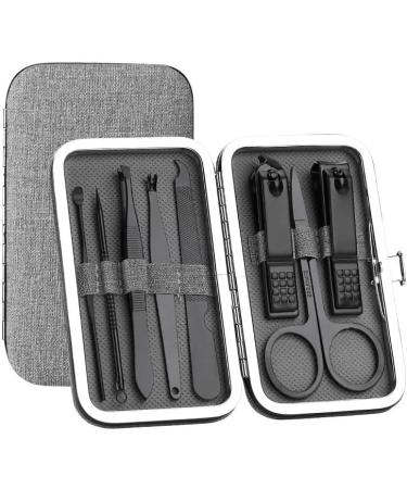 Stainless Steel Nail Scissors Set Household Men and Women Special Nail Clippers Manicure Beauty Tools 8 Piece Portable Household(Gris) - Buy Online on GoSupps.com