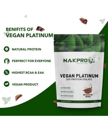 NAK-PRO 100% Soy Protein Isolate Chocolate - 1kg | 25.3g Protein 4.6g BCAA | Natural Vegan Plant Protein Powder | Easy To Digest | All Essential Amino Acids for Muscle Gain and Recovery - Buy Online on GoSupps.com