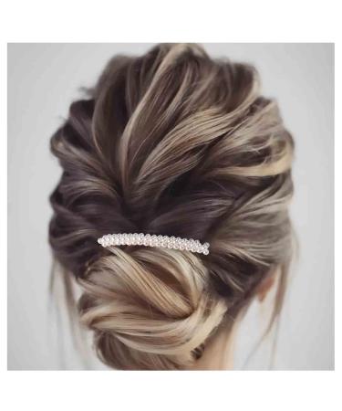 Inilbran Boho Pearl Hair Comb Gold Pearl Wedding Hair Comb Barrettes Vintage Pearl Hair Comb Headpiece Pearl Headpiece Comb Decorative Headwear Pearl Bride Hair Accessories for Women(Style B)