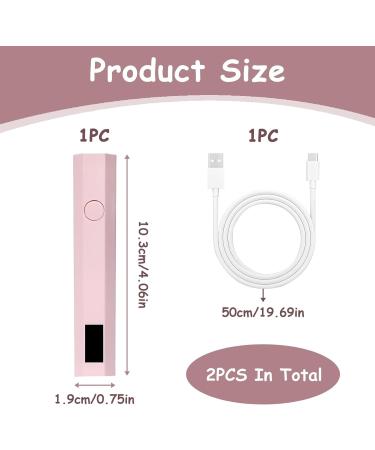 USB Rechargeable Led Nail Lamp 3W Handheld UV Nail Lamp Mini U V Lamps for Gel Nails Rechargeable USB Light with Smart LED Display Flash Cure Nail Dryer for Curing Gel Polish - Buy Online on GoSupps.com