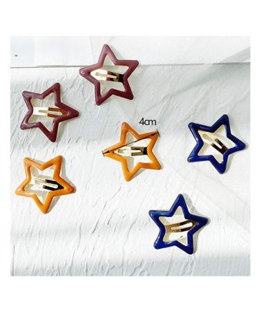 Pinksee 12 Pcs Star Metal Snap Hair Clips | Hair Barrettes for Women and Girls - Buy Online on GoSupps.com