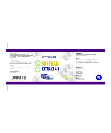 Saffron Supplement 800mg Equivalent (200mg of 4:1 extract) 60 vegan capsules Saffron - Buy Online on GoSupps.com