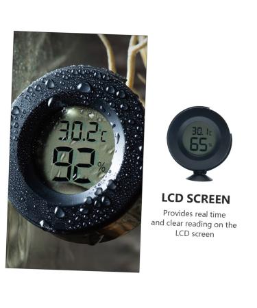 Yardwe 3 Pcs Thermometer Reptilians Mini Turtles Room Digital Turtle Hygrometer Pet Animal Blackx3pcs 6.5X6.5X3cmx3pcs - Buy Online on GoSupps.com
