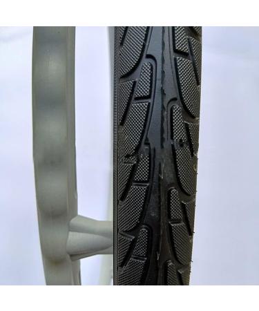 Wheelchair Rear Wheel 24inch (Pair) Pneumatic Rear Wheel Replacement for Manual Wheelchair Anti-Slip Wheelchair Wheel Assembly Bearing 14mm Black - Buy Online on GoSupps.com