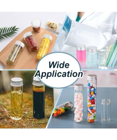 Benecreate 20-Pack 40ml Sealed Glass Bottles with Aluminum Screw Cap - Clear Empty Vials for Samples Weddings & Decoration - Buy Online on GoSupps.com