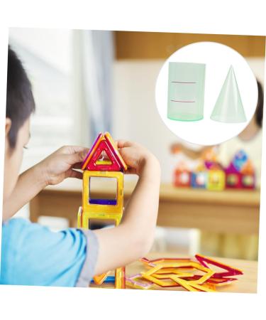 Lurrose 2 STK Cylinder Cone - Transparent Geometric Model for Math Teaching | Foldable Mathematical Demonstrator - Buy Online on GoSupps.com