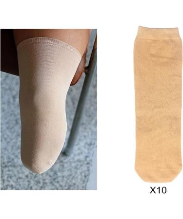 Perfk 10 Pieces Amputated Socks - Breathable & Protective Stump Socks for Amputee Care | Elastic Blunt Protection 40 cm Skin Color - Buy Online on GoSupps.com