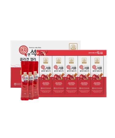 Korean Beauty Baekje Geumsan Women's Pomegranate Collagen Jelly Stick 5.1oz / 30 Count (5 Pack) 30 Count (Pack of 1)