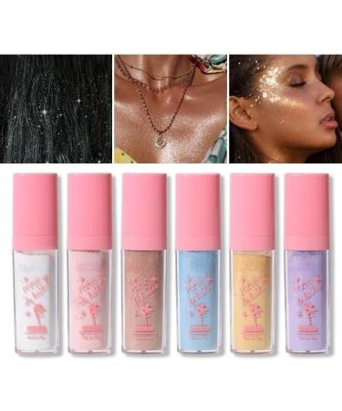 PICKX Fluorescent powder Body Flash Powder Stick Shiny Pink Fairy Pink Shiny Pink White Moonlight Powder Makeup stick Fairy Powder Highlights Fairy Powder Fairy Pink Highlights Patch Fairy Makeup (6PC) - Buy Online on GoSupps.com