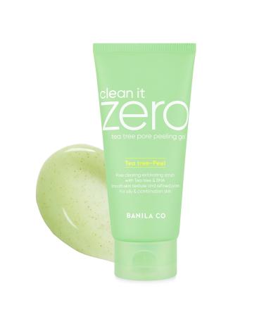 BANILA CO Clean It Zero Tea Tree Pore Peeling Gel | Facial Polish & Vegan Exfoliating Gel for Oily Acne-Prone Skin | Gentle Scrub with BHA & Tea Tree for Smooth Texture & Clear Pores(120ml/4.05fl.oz) 02 Tea Tree