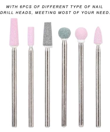 Stainless Steel Nail Drill Bit Set - 6Pcs Manicure Accessories for Nail Art - #5 - Buy Online on GoSupps.com