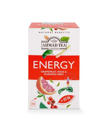 Ahmad Tea Herbal Tea - Grapefruit, Mate, Guarana Seed - 20 Count