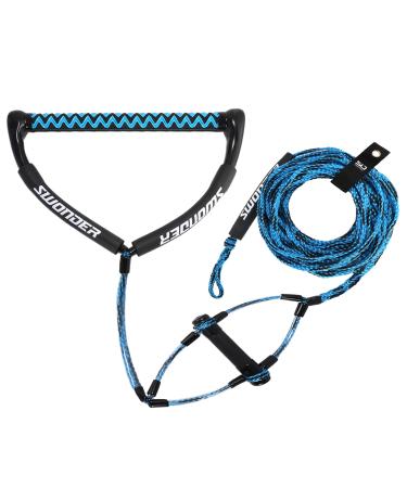 Swonder Wakeboard Rope 75ft - Water Ski Rope with Double Handle - 4 Sections Boat Tow Rope for Kneeboard, Wakeboard, Water Ski, and Tubing