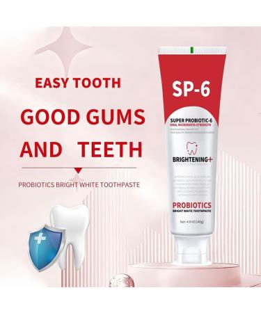 3 PCS SP 6 Toothpaste Fluoride Free Toothpaste Fresh Breath Stain Removing Deep Cleaning Care Teeth Health Strengthens Tooth Enamel for Sensitive Teeth Ideal for Daily Use 4.9 OZ 3pcs (140g Flip-top) - Buy Online on GoSupps.com