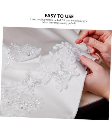 Lurrose Pbr Hat 10pcs Banner Costume Stickers Bag Decor Craft Diy Iron-on Patch Three-dimensional Fabric Stickers White Stickers - Buy Online on GoSupps.com