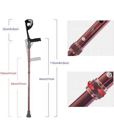 Folding Forearm Crutch Portable Height Adjustable Walking Stick with Comfy Handle for Seniors Disabled Elderly Rose Gold Decorate Lucky Star - Buy Online on GoSupps.com