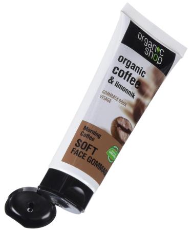 Organic Shop Peeling Coffee Matin Soft Face 75ml - Exfoliating Natural Skincare | Shop Internationally - Buy Online on GoSupps.com