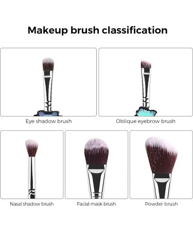 5-Piece Stitch Makeup Brush Set | Kawaii Cosmetic Brushes for Powder, Eyeshadow, Blush, Lips | Portable Gift for Girls and Women - Buy Online on GoSupps.com