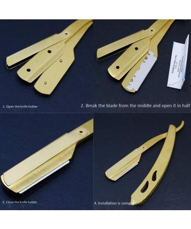 FANGO Mens Razor | Premium Stainless Steel Barber Razor for Beards | Folded Manual Razor - Shop Now! - Buy Online on GoSupps.com