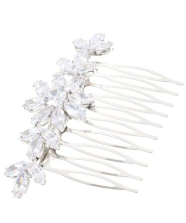 Housoutil Bangs Comb Bride Hair Accessories Wedding Bridal Accessories Hair Clips for Bangs Bride Accessories Womens Accessories Pearl Headpiece Simple Bridesmaid Aluminum Alloy Bar Mitzvah
