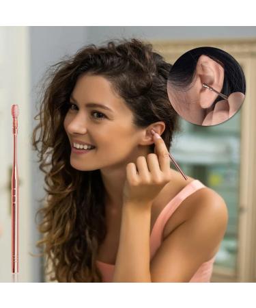 Stainless Steel Ear Wax Removal Kit | 6-in-1 Ear Cleaner Set with Keychain Storage Box - Rose Gold - Buy Online on GoSupps.com