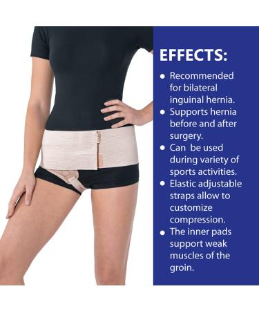 TOROS-GROUP Hernia Belt Support for Inguinal Hernias - X-Small Black Truss | Comfortable & Effective Relief International Shipping Available - Buy Online on GoSupps.com