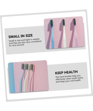 CLISPEED 6pcs Adult Stiff Charcoal Toothbrushes - Enhanced Oral Care & Cleaning - Buy Online on GoSupps.com