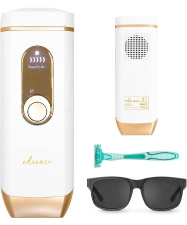 Edicare Laser Epilator IPL for Women Men Hair Removal Face Body Bikini Home 4 Modes 5 Intensities