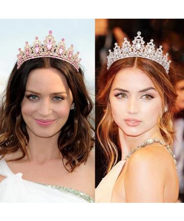 Womens Girls Imitation Crystal Glitter Rhinestone Headband Ladies Alloy Jewelry Wedding Bride Crown Hairband silvery - Buy Online on GoSupps.com