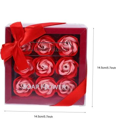 ABOOFAN 2 Boxes Soap Flower Artificial Soap Rose Essential Oil Gifts Birthday Gift Wedding Oil Rose Soap Bridal Gift Festival Soap Rose Bride Rose Box Roses Redx2pcs 14.5x14.5cmx2pcs - Buy Online on GoSupps.com