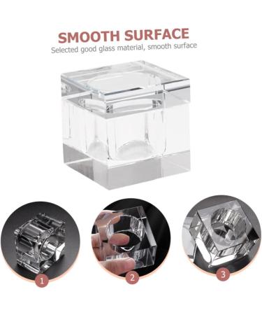 POPETPOP 2pcs nail art crystal cup nail powder container nail art glass cup liquid powder dappen dish glass bowl crystal cup crystal decor nail supply crystal glass with cover nail polish 5.5x5.5cmx2pcs Transparentx2pcs - Buy Online on GoSupps.com