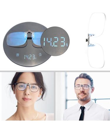 Buy 2-Pack Clip-On Rimless Reading Glasses Magnifiers - Anti Blue Light UV400 Protection 2.5 Diopters - Includes Case - International Shipping Available - Buy Online on GoSupps.com