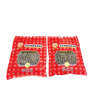 2 Pack WuFuYuan Instant Black Bubble Tea Tapioca Pearls - 1KG/2.2LBS