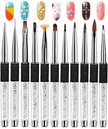 11 PCS UV Gel Nail Art Brush Set - Professional Nail Design Tools for Stunning Manicures | International Shipping - Buy Online on GoSupps.com