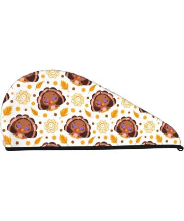 Fall Turkey Microfiber Hair Towel - Super Absorbent & Quick Dry Wrap for Long Curly & Thick Hair - Buy Online on GoSupps.com