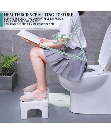 Squatting Toilet Stool 7'' for Adults - Modern Fashion Kitten Style, Anti-Slip Design - Buy Online on GoSupps.com