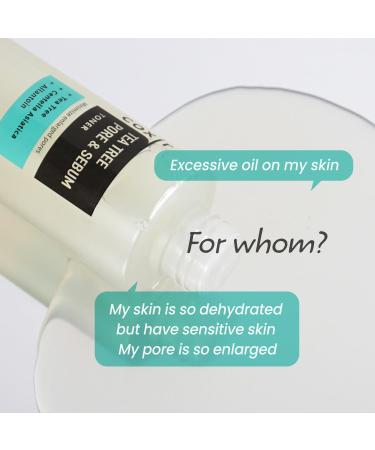 COXIR Tea Tree Pore and Sebum Toner (150 ml / 5.07 oz) Volcanic Water Toner Oil Balance Pore Minimiser Sebum Control - Buy Online on GoSupps.com