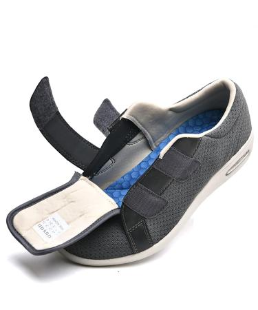 KXSM Diabetic Shoes - Wide, Lightweight & Adjustable Walking Sneakers for Elderly - Beige, Size 47 - Buy Online on GoSupps.com