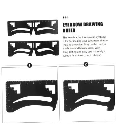 Mipcase 2pcs Eyebrow Ruler Eyebrow Sissor Kit Eyebrow Template Eyebrow Shaping Eyebrow Corrector Balance - Buy Online on GoSupps.com