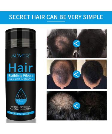 Keratin Hair Fibers Powder for Hair Loss Concealment - Professional Quality Medium Brown with Applicator | Unisex Solution for Thinning Hair & Bald Spots - Buy Online on GoSupps.com