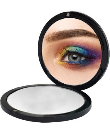 KEQKEV Compact Travel Mirror - Portable Black Round Handheld Makeup Mirror | Stylish & Functional eCommerce Shipping Worldwide - Buy Online on GoSupps.com
