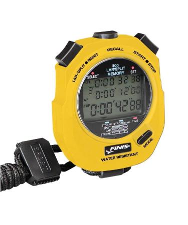 FINIS Waterproof Stopwatch for Swim Training Yellow - 3 X 300m - Buy Online on GoSupps.com