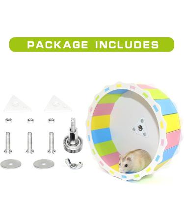 Silent Hamster Wheel Toy Wood-imitated Hamster Running Wheel Exercise Wheel Non Slip Spinner Hamster Cage Accessories for Syrian Hamster Gerbils S Size 5.5 Inches Polyester Plastic - Buy Online on GoSupps.com
