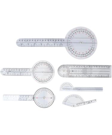 6PCS Medical Goniometer Set PVC Material Measure Recovery Progress Joint Goniometer for PT Home Use Students Compact & Convenient - Buy Online on GoSupps.com