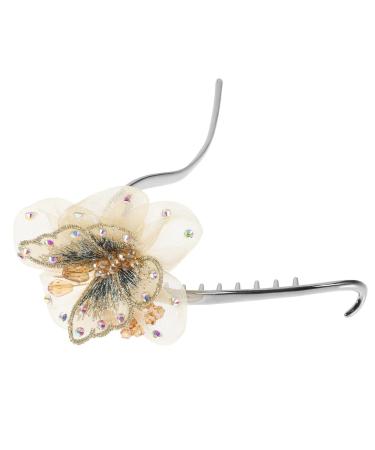 FRCOLOR Headpiece French Hairpin Curly Hair Ponytail Banana Hair Clips Hair Clip Butterfly French Clips Ponytail Hair Holder Hair Twist Miss