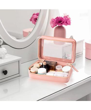 Clear Travel Toiletry Bag - Waterproof Wash Bag for Women and Men - Pink - Buy Online on GoSupps.com